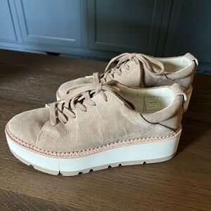 Dolce Vita Tan Suede Platform Sneakers